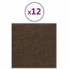 VidaXL Panneaux muraux 12 pcs Marron 30x30 cm Tissu 1,08 m² -Matériaux de construction Soldes image 2 343791