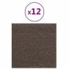 VidaXL Panneaux muraux 12 pcs Taupe 30x30 cm Tissu 1,08 m²