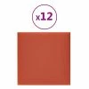 VidaXL Panneaux muraux 12 pcs Rouge 30x30 cm Similicuir 1,08 m²