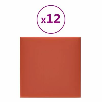 VidaXL Panneaux muraux 12 pcs Rouge 30x30 cm Similicuir 1,08 m² 3 VidaXL Panneaux muraux 12 pcs Rouge 30x30 cm Similicuir 1,08 m²
