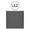 VidaXL Panneaux muraux 12 pcs Gris 30x30 cm Similicuir 1,08 m² -Matériaux de construction Soldes image 2 343802