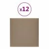 VidaXL Panneaux muraux 12 pcs Cappuccino 30x30 cm Similicuir 1,08 m² -Matériaux de construction Soldes image 2 343803