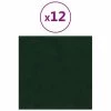 VidaXL Panneaux muraux 12 pcs Vert foncé 30x30 cm Velours 1,08 m² 2 VidaXL Panneaux muraux 12 pcs Vert foncé 30x30 cm Velours 1,08 m² -Matériaux de construction Soldes image 2 343809