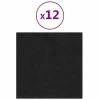 VidaXL Panneaux muraux 12 pcs Noir 30x30 cm Velours 1,08 m² -Matériaux de construction Soldes image 2 343812