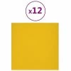 VidaXL Panneaux muraux 12 pcs Jaune 30x30 cm Velours 1,08 m² -Matériaux de construction Soldes image 2 343813