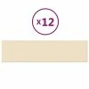 VidaXL Panneaux muraux 12 pcs Crème 60x15 cm Tissu 1,08 m²