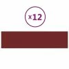 VidaXL Panneaux muraux 12 pcs Rouge bordeaux 60x15 cm Tissu 1,08 m² -Matériaux de construction Soldes image 2 343820