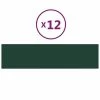 VidaXL Panneaux muraux 12 pcs Vert foncé 60x15 cm Tissu 1,08 m² 1 VidaXL Panneaux muraux 12 pcs Vert foncé 60x15 cm Tissu 1,08 m² -Matériaux de construction Soldes image 2 343821