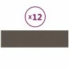 VidaXL Panneaux muraux 12 pcs Taupe 60x15 cm Tissu 1,08 m² -Matériaux de construction Soldes image 2 343823