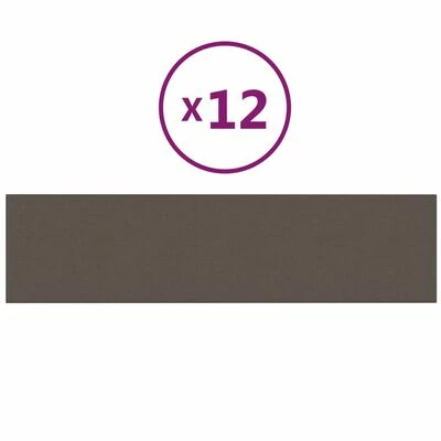 VidaXL Panneaux muraux 12 pcs Taupe 60x15 cm Tissu 1,08 m² 3 VidaXL Panneaux muraux 12 pcs Taupe 60x15 cm Tissu 1,08 m²