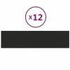 VidaXL Panneaux muraux 12 pcs Noir 60x15 cm Tissu 1,08 m² -Matériaux de construction Soldes image 2 343824