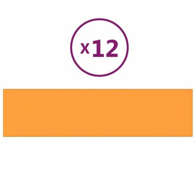 VidaXL Panneaux muraux 12 pcs Jaune foncé 60x15 cm Tissu 1,08 m² 3 VidaXL Panneaux muraux 12 pcs Jaune foncé 60x15 cm Tissu 1,08 m²