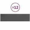 VidaXL Panneaux muraux 12 pcs Gris 60x15 cm Similicuir 1,08 m²