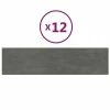 VidaXL Panneaux muraux 12 pcs Gris foncé 60x15 cm Velours 1,08 m² -Matériaux de construction Soldes image 2 343836