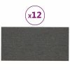VidaXL Panneaux muraux 12 pcs Gris foncé 60x30 cm Tissu 2,16 m² -Matériaux de construction Soldes image 2 343846