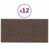 VidaXL Panneaux muraux 12 pcs Taupe 60x30 cm Tissu 2,16 m²