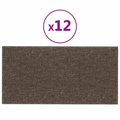 VidaXL Panneaux muraux 12 pcs Taupe 60x30 cm Tissu 2,16 m² 3 VidaXL Panneaux muraux 12 pcs Taupe 60x30 cm Tissu 2,16 m²