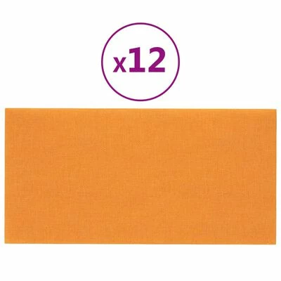 VidaXL Panneaux muraux 12 pcs Jaune foncé 60x30 cm Tissu 2,16 m² 3 VidaXL Panneaux muraux 12 pcs Jaune foncé 60x30 cm Tissu 2,16 m²