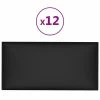 VidaXL Panneaux muraux 12 pcs Noir 60x30 cm Similicuir 2,16 m² -Matériaux de construction Soldes image 2 343855