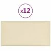 VidaXL Panneaux muraux 12 pcs Crème 60x30 cm Similicuir 2,16 m² -Matériaux de construction Soldes image 2 343856