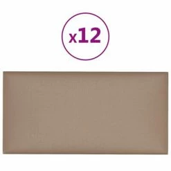 VidaXL Panneaux muraux 12 pcs Cappuccino 60x30 cm Similicuir 2,16 m²