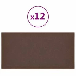VidaXL Panneaux muraux 12 pcs Marron 60x30 cm Similicuir 2,16 m²
