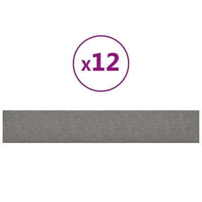VidaXL Panneaux muraux 12 pcs Gris clair 90x15 cm Tissu 1,62 m² 3 VidaXL Panneaux muraux 12 pcs Gris clair 90x15 cm Tissu 1,62 m²