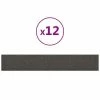 VidaXL Panneaux muraux 12 pcs Gris foncé 90x15 cm Tissu 1,62 m²
