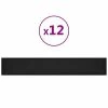 VidaXL Panneaux muraux 12 pcs Noir 90x15 cm Similicuir 1,62 m² -Matériaux de construction Soldes image 2 343883