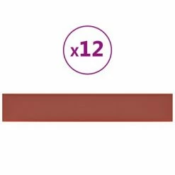 VidaXL Panneaux muraux 12 pcs Bordeaux 90x15 cm Similicuir 1,62 m²