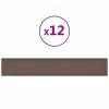 VidaXL Panneaux muraux 12 pcs Marron 90x15 cm Similicuir 1,62 m²