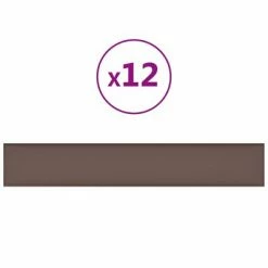 VidaXL Panneaux muraux 12 pcs Marron 90x15 cm Similicuir 1,62 m²