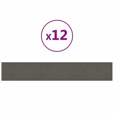 VidaXL Panneaux muraux 12 pcs Gris foncé 90x15 cm Velours 1,62 m² 3 VidaXL Panneaux muraux 12 pcs Gris foncé 90x15 cm Velours 1,62 m²