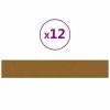 VidaXL Panneaux muraux 12 pcs Marron 90x15 cm Velours 1,62 m² -Matériaux de construction Soldes image 2 343898