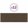 VidaXL Panneaux muraux 12 pcs Marron 90x30 cm Tissu 3,24 m² -Matériaux de construction Soldes image 2 343903