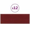 VidaXL Panneaux muraux 12 pcs Rouge bordeaux 90x30 cm Tissu 3,24 m²
