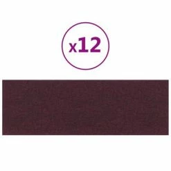 VidaXL Panneaux muraux 12 pcs Violet 90x30 cm Tissu 3,24 m²