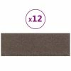 VidaXL Panneaux muraux 12 pcs Taupe 90x30 cm Tissu 3,24 m²