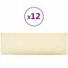 VidaXL Panneaux muraux 12 pcs Crème 90x30 cm Similicuir 3,24 m² -Matériaux de construction Soldes image 2 343912