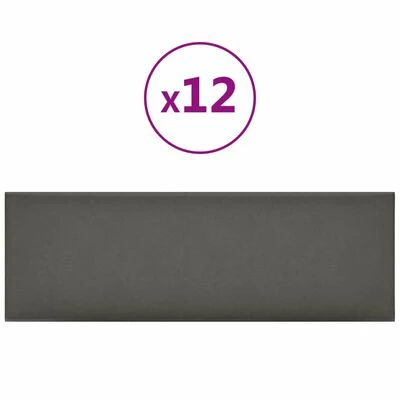 VidaXL Panneaux muraux 12 pcs Gris 90x30 cm Similicuir 3,24 m² 3 VidaXL Panneaux muraux 12 pcs Gris 90x30 cm Similicuir 3,24 m²