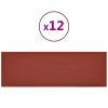 VidaXL Panneaux muraux 12 pcs Bordeaux 90x30 cm Similicuir 3,24 m²