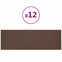 VidaXL Panneaux muraux 12 pcs Marron 90x30 cm Similicuir 3,24 m²