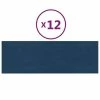 VidaXL Panneaux muraux 12 pcs Bleu 90x30 cm Velours 3,24 m² -Matériaux de construction Soldes image 2 343918