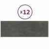 VidaXL Panneaux muraux 12 pcs Gris foncé 90x30 cm Velours 3,24 m²