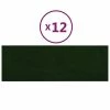 VidaXL Panneaux muraux 12 pcs Vert foncé 90x30 cm Velours 3,24 m² -Matériaux de construction Soldes image 2 343921