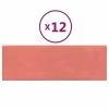 VidaXL Panneaux muraux 12 pcs Rose 90x30 cm Velours 3,24 m²