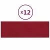 VidaXL Panneaux muraux 12 pcs Rouge bordeaux 90x30 cm Velours 3,24 m²