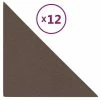 VidaXL Panneaux muraux 12 pcs Marron 30x30 cm Tissu 1,08 m² -Matériaux de construction Soldes image 2 343931