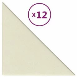 VidaXL Panneaux muraux 12 pcs Crème 30x30 cm Similicuir 1,08 m²