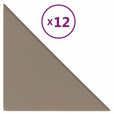 VidaXL Panneaux muraux 12 pcs Cappuccino 30x30 cm Similicuir 1,08 m² 3 VidaXL Panneaux muraux 12 pcs Cappuccino 30x30 cm Similicuir 1,08 m²
